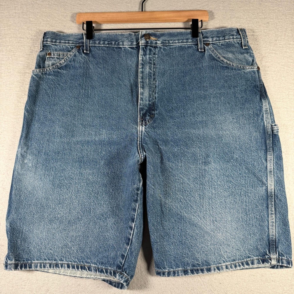 Dickies Mens Relaxed Fit Carpenter Denim Shorts Blue Medium‎ Wash 42 DX200THK